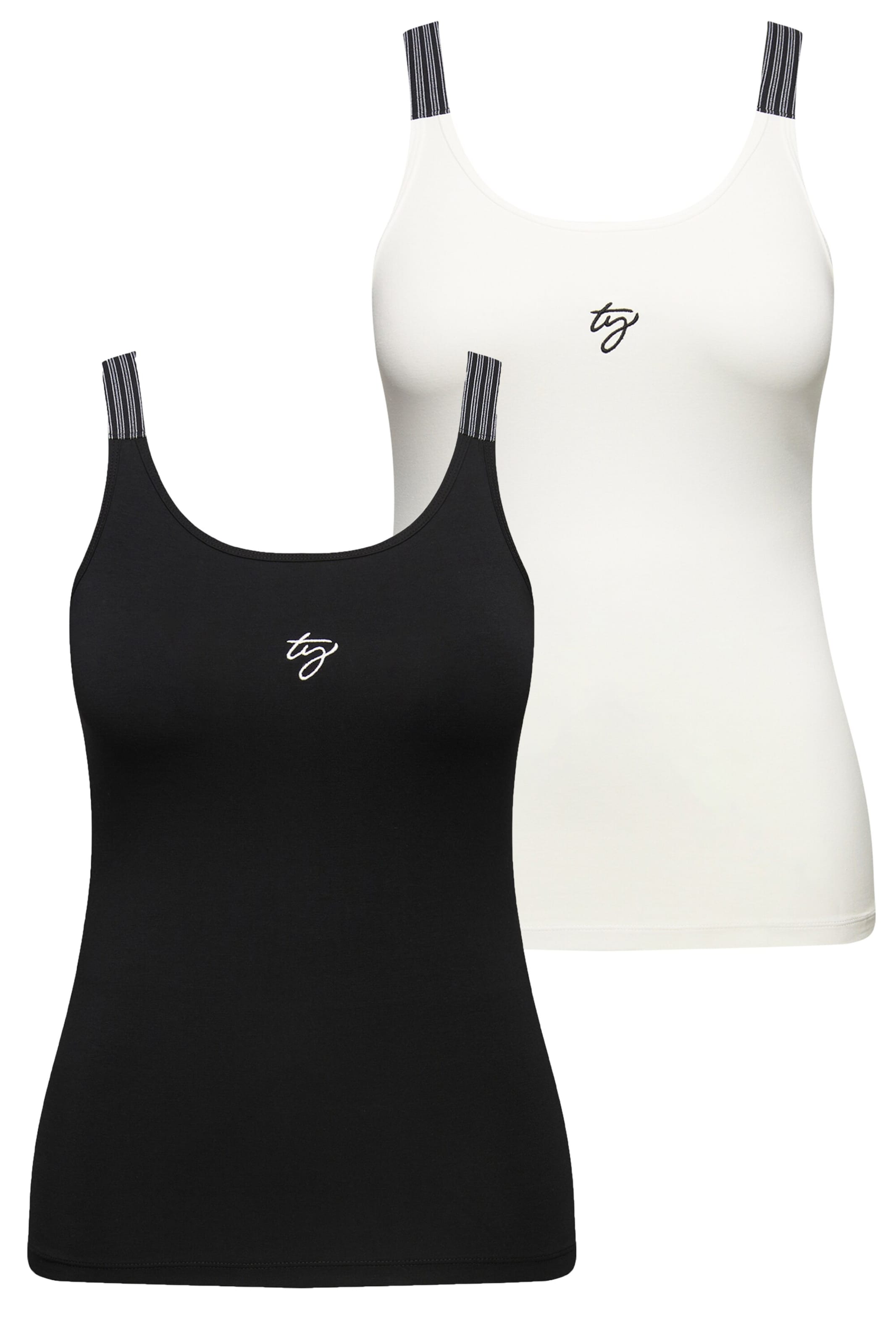 Ulla Popken Onderhemd in Zwart: voorkant