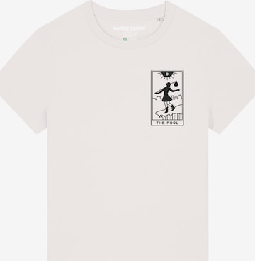 Maglietta 'Tarot The Fool' di Watapparel in bianco: frontale