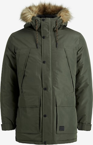 Parka d’hiver JACK & JONES en vert : devant