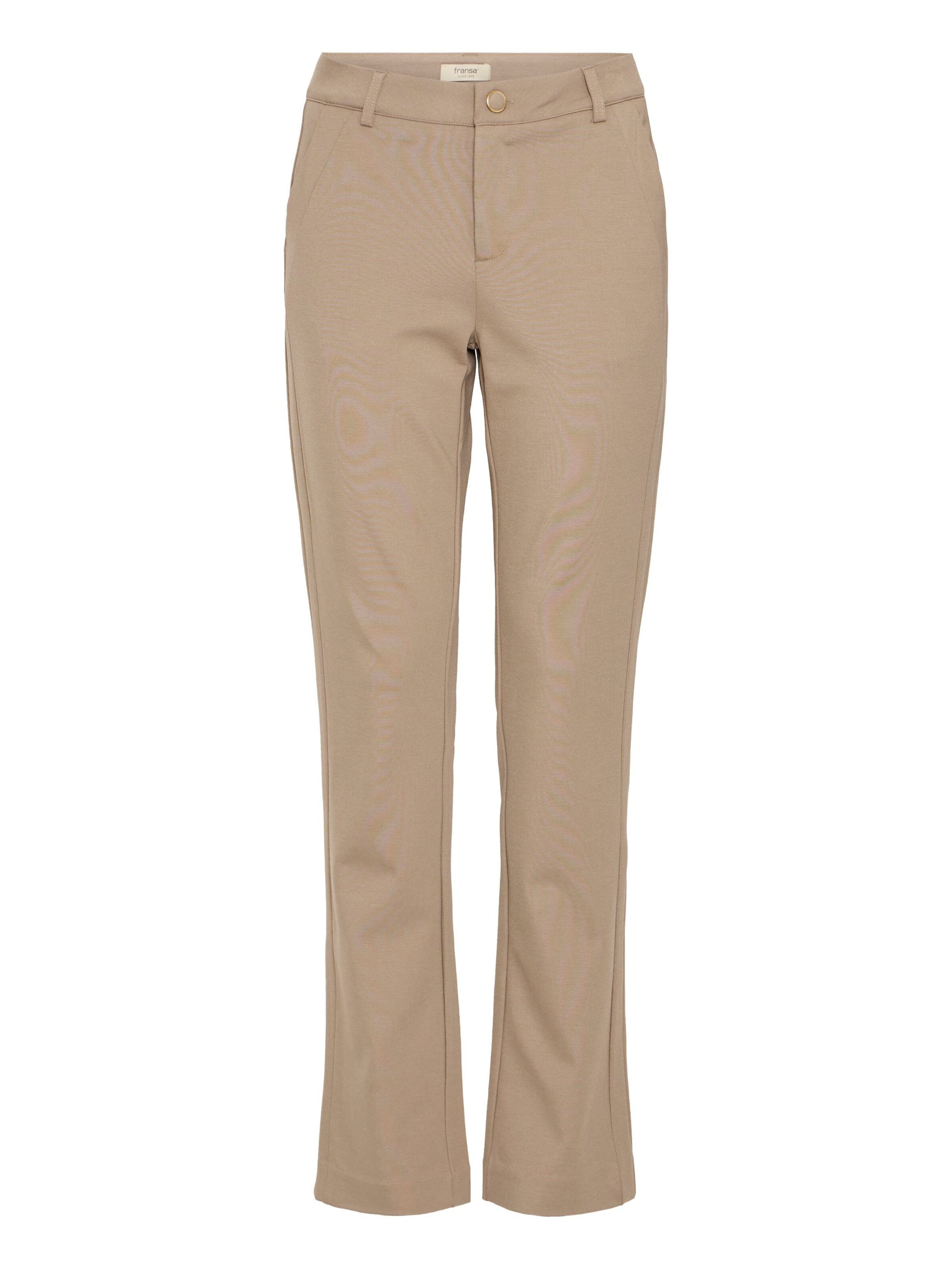 Fransa Slimfit Lærredsbukser 'LANO TESSA' i brun: forside