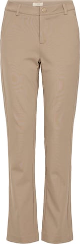 Coupe slim Pantalon chino 'LANO TESSA' Fransa en marron : devant