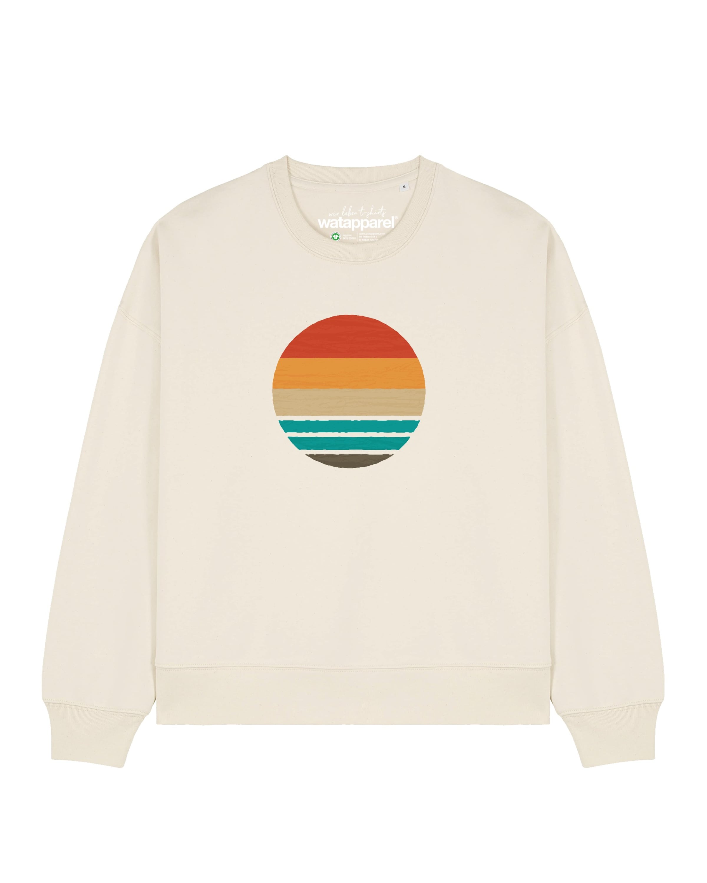 Watapparel Sweatshirt 'Sunset Ocean ' in Weiß: Vorderseite