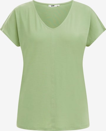 T-shirt WE Fashion en vert : devant