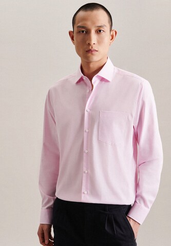 SEIDENSTICKER Regular fit Business shirt in Pink: front