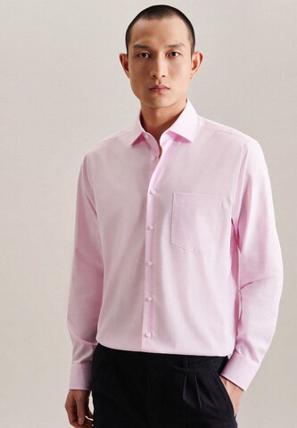 Coupe regular Chemise business SEIDENSTICKER en rose : devant