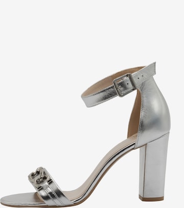faina Strap Sandals in Silver: front
