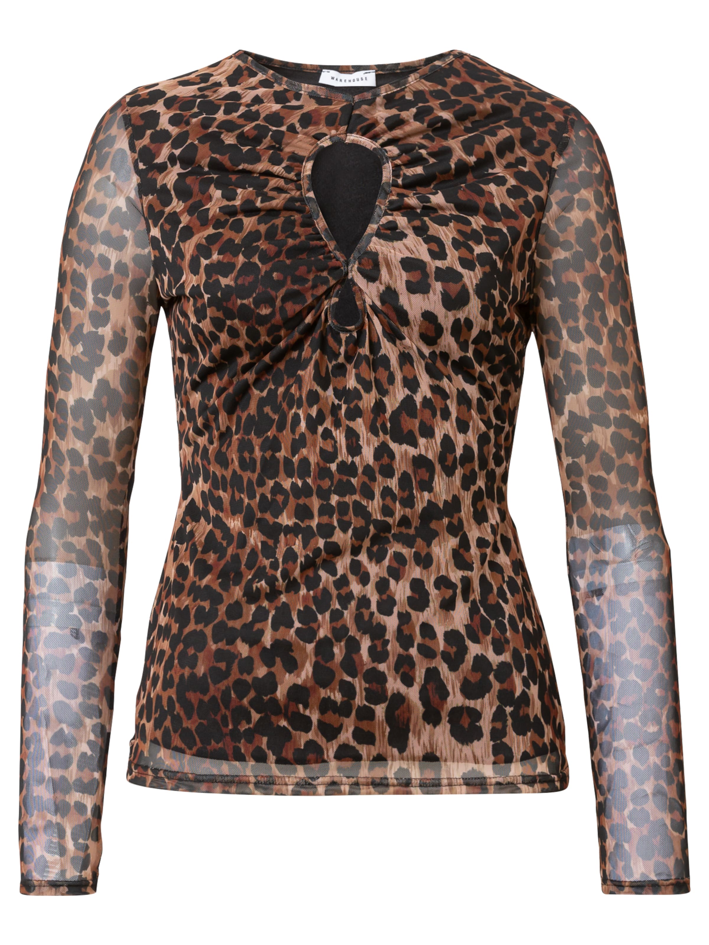 Warehouse Тениска в кафяво: отпред