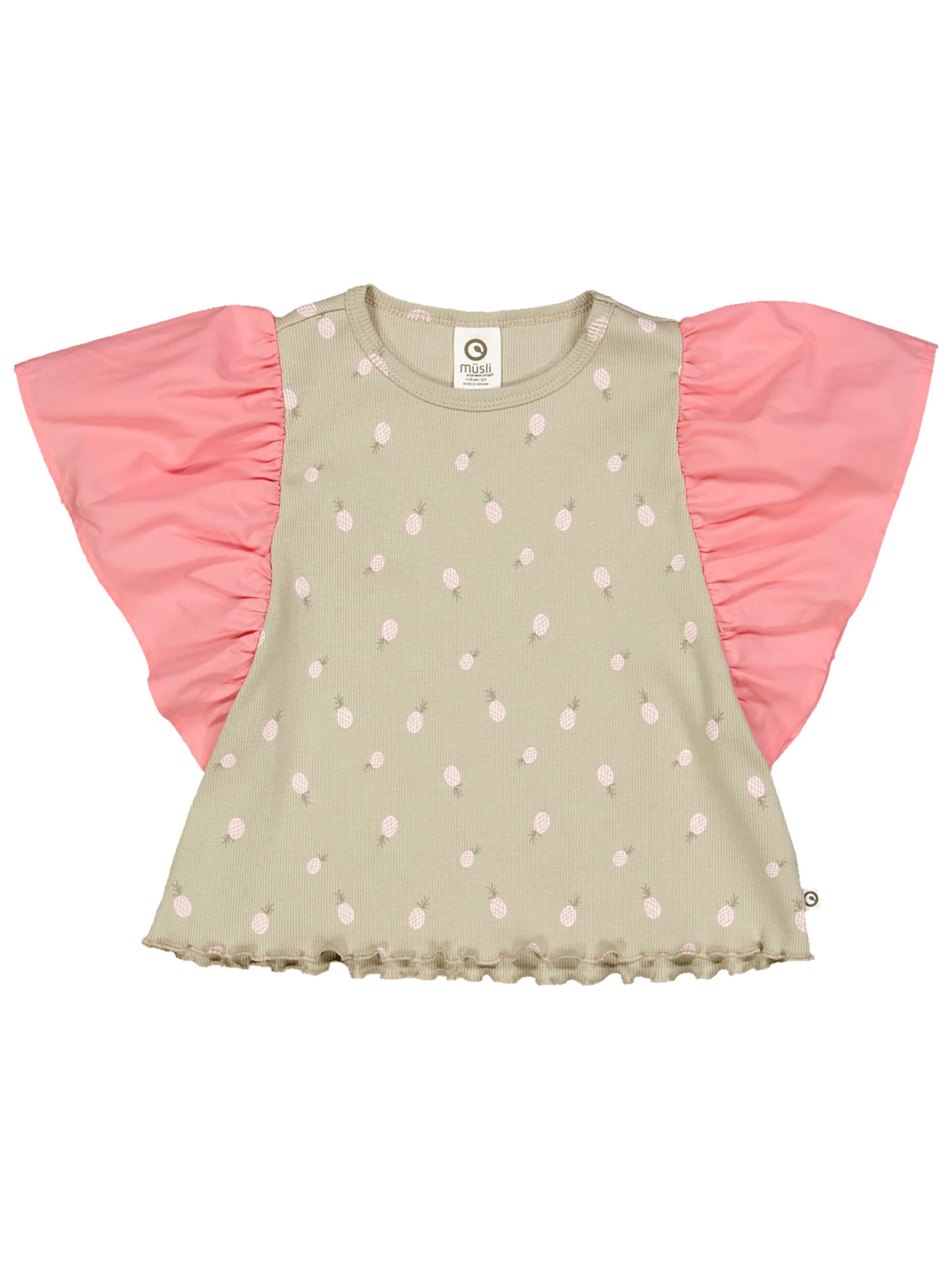 T-Shirt Müsli by GREEN COTTON en vert : devant