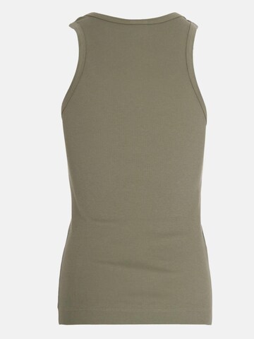 Haut 'PINKO CALCOLATORE CANOTTIERA COSTINA COTONE LOGO METAL canotta' PINKO en vert