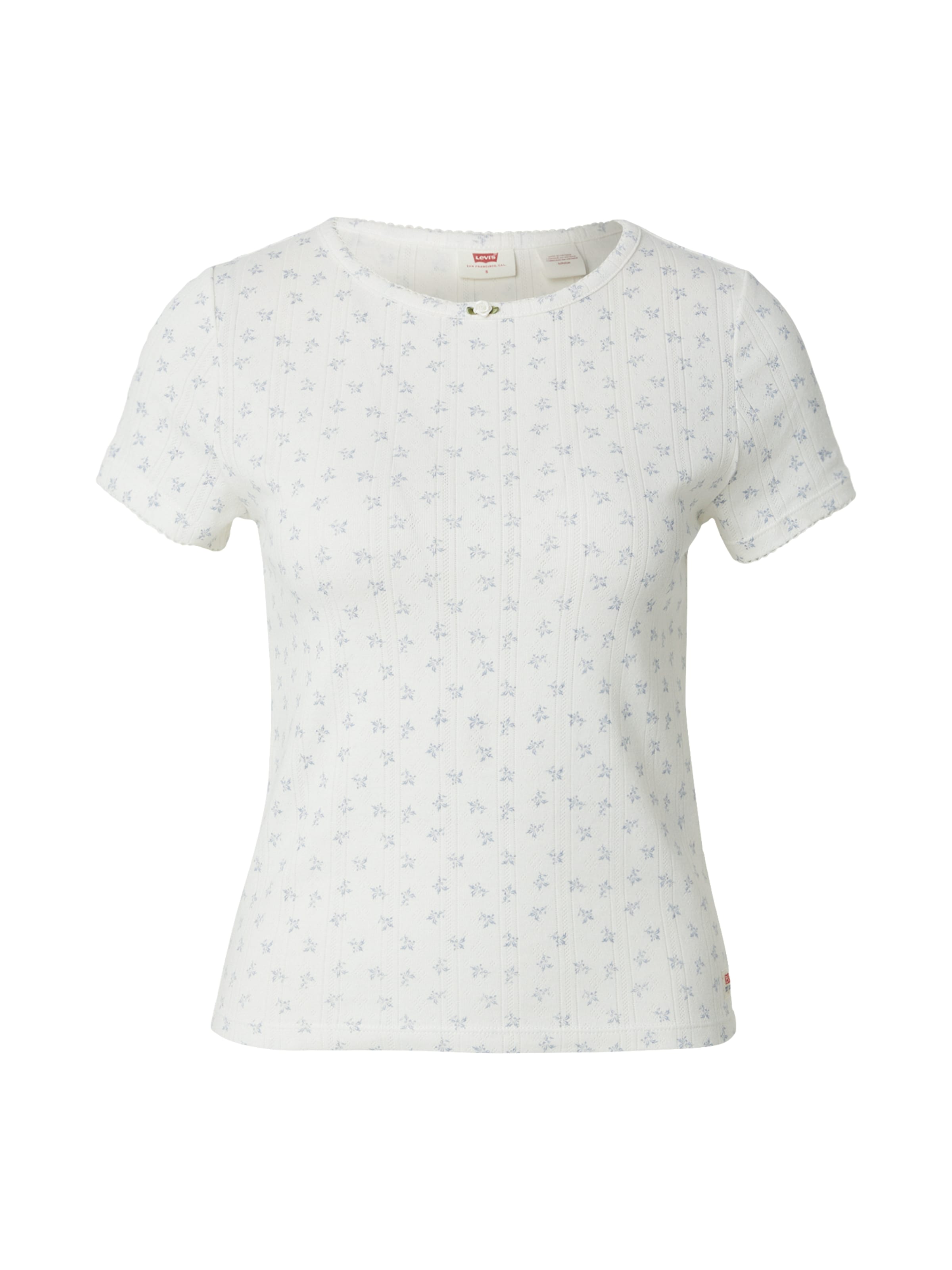 LEVI'S ® T-Shirt 'Dry Goods Pointelle' in hellblau / weiß, Produktansicht