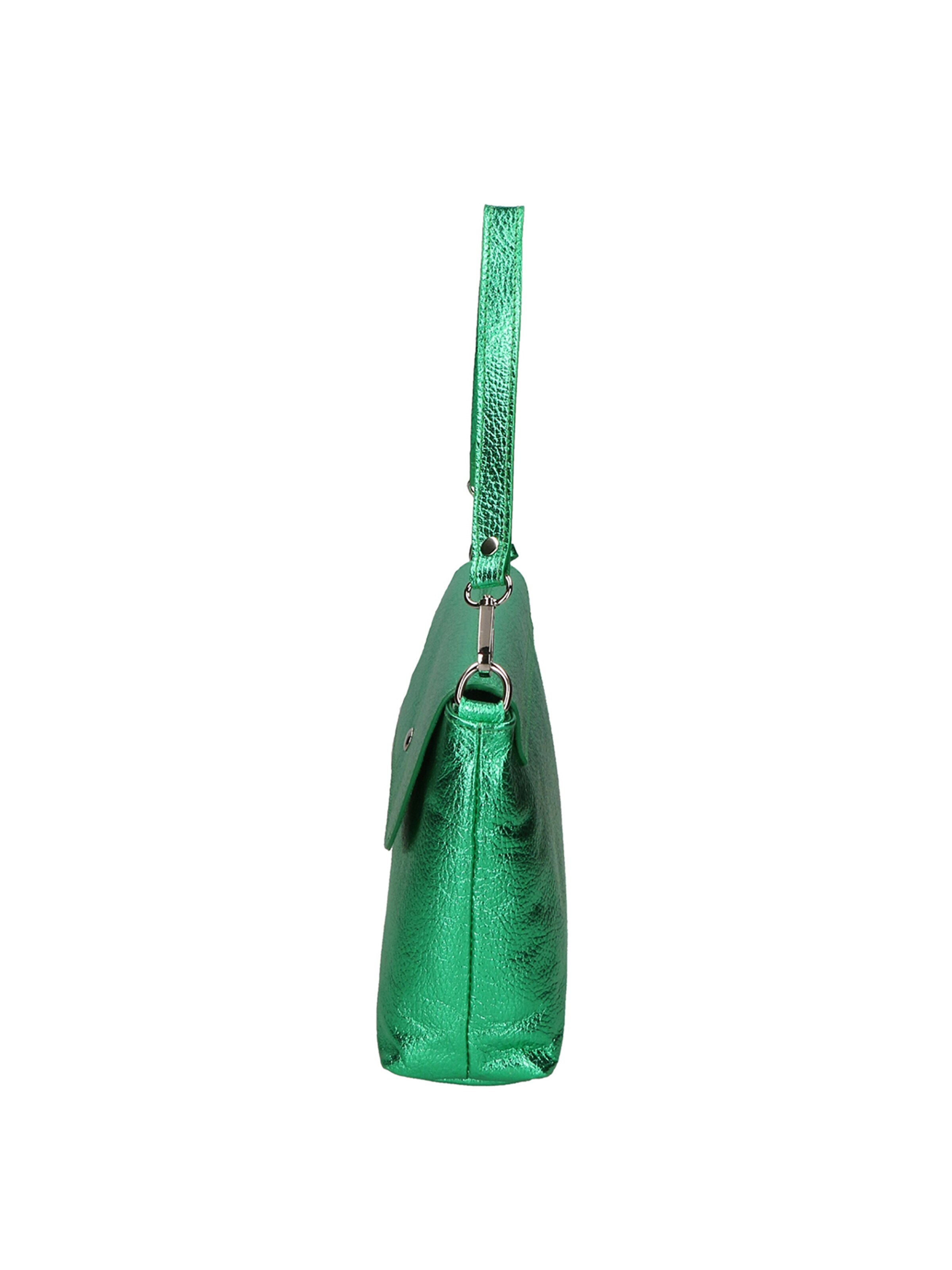 Pochette 'Pochette Donna Pelle Dollaro Laminato con Tracolla Rimovibile - Made in Italy' di Gave Lux in verde