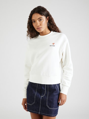 MUSTANG Sweatshirt 'Bea' in White: front