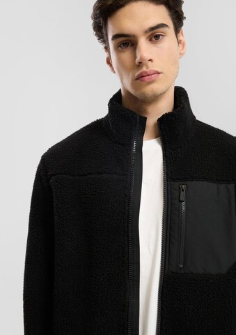 QS Fleece jas in Zwart