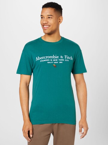 T-Shirt Abercrombie & Fitch en vert : devant