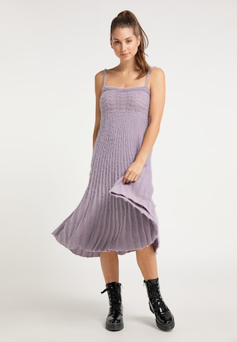 MYMO Knitted dress in Purple: front
