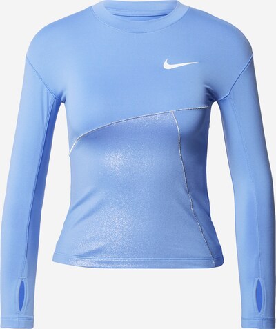 NIKE Sweat de sport en bleu clair / argent / blanc, Vue avec produit