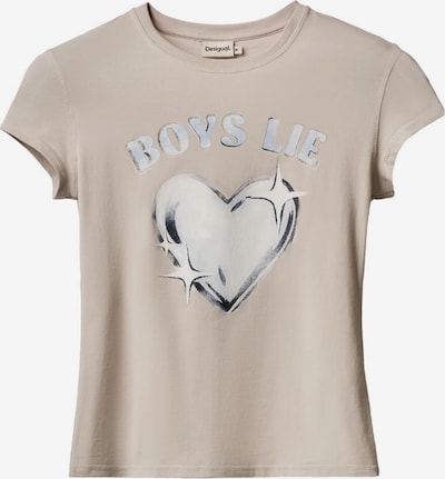 Marškinėliai iš Desigual, spalva – smėlio spalva / tamsiai mėlyna / pastelinė mėlyna, Prekių apžvalga