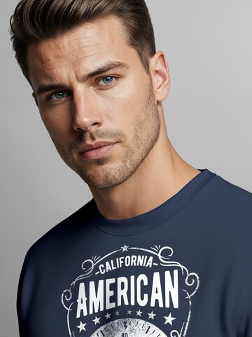 Neverless Sweatshirt 'American Hotrods' in Blue