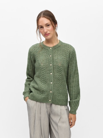 OBJECT Gebreid vest 'OBJFLORA' in Groen: voorkant