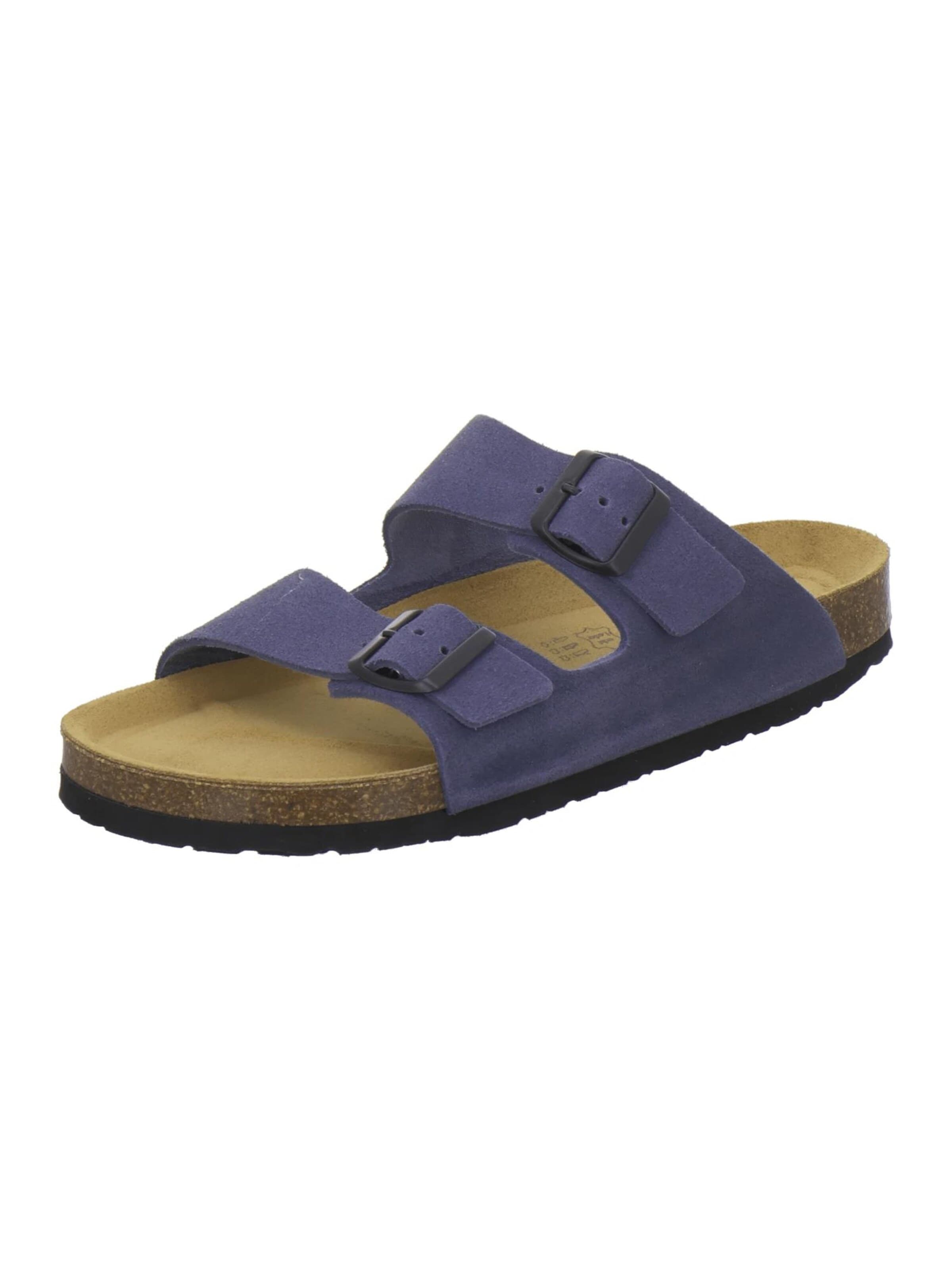 Mule 'Pantoletten Herren Zweischnaller azzuro Veloursleder' AFS-Schuhe en bleu : devant