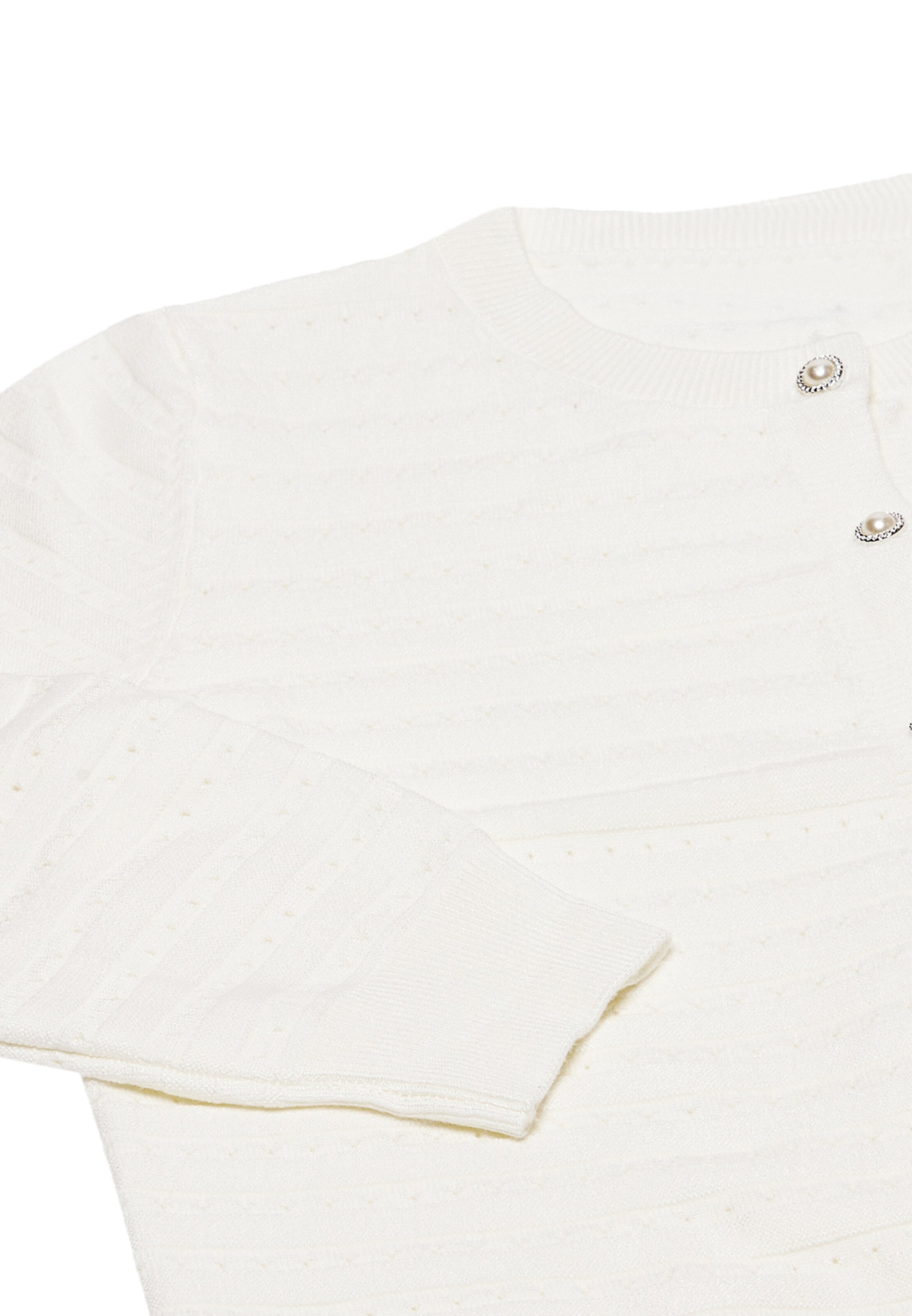 SANIKA Strickjacke in Weiß