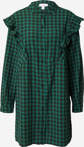TOPSHOP Платье-рубашка в Зеленый: спереди