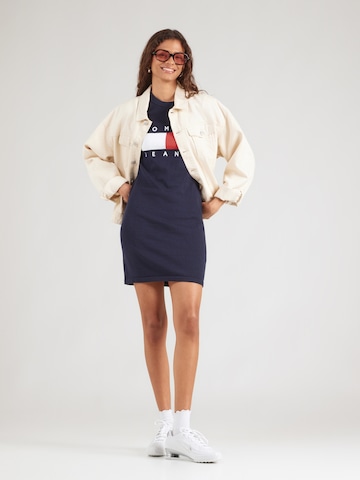 Tommy Jeans Pletené šaty - Modrá