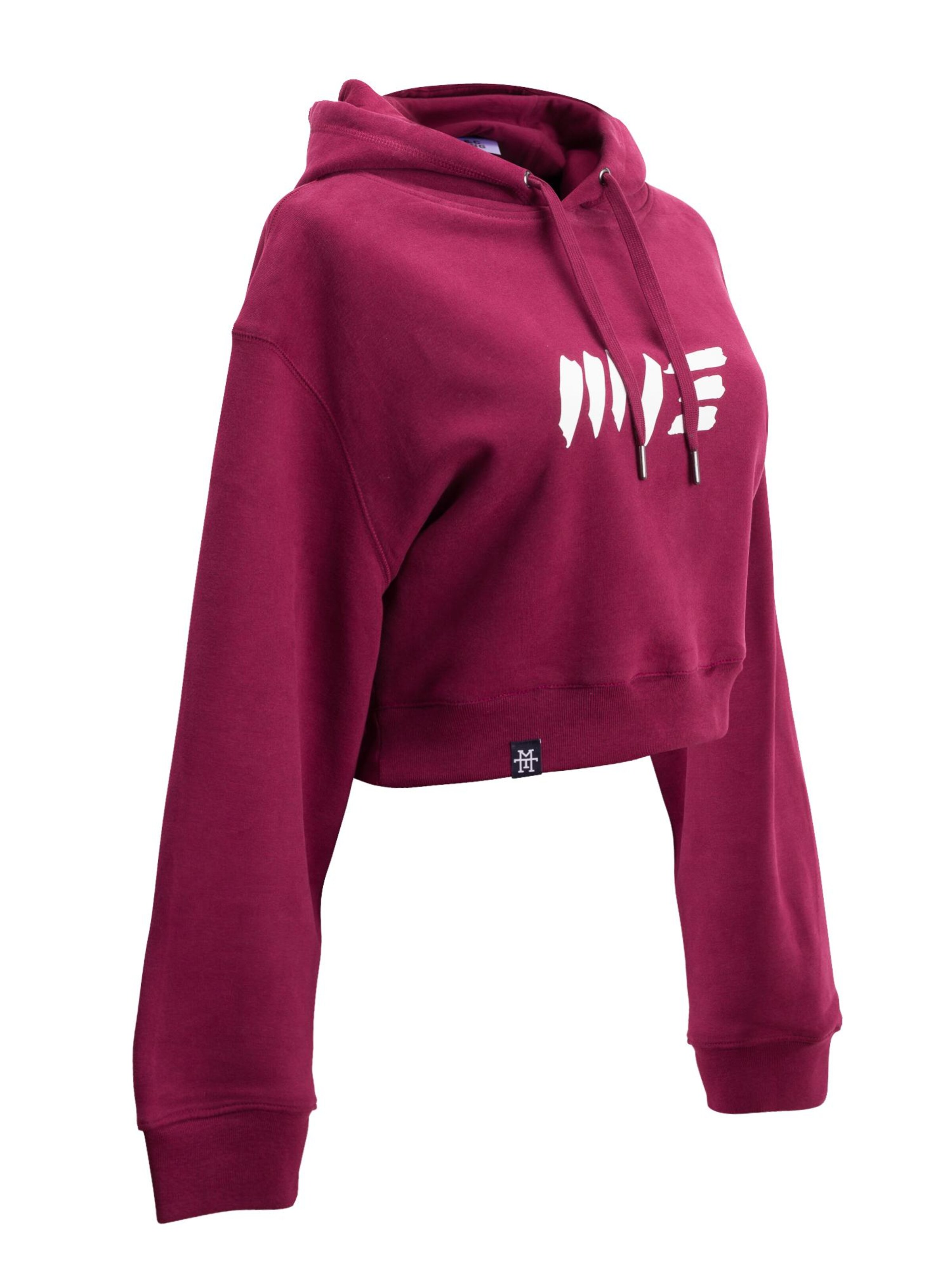 Manufaktur13 Sweatshirt 'Crop Hoodie' in Red