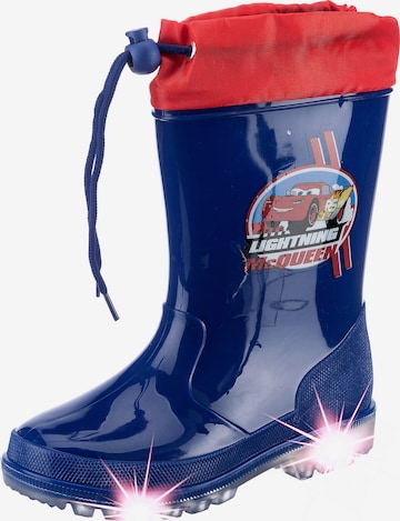 Disney Cars Rubber Boots in Blue: front