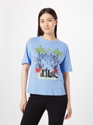 T-shirt 'Evarsy' BOSS en bleu : devant