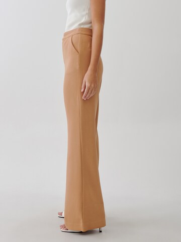 Tussah Flared Trousers 'ALEXIS' in Beige