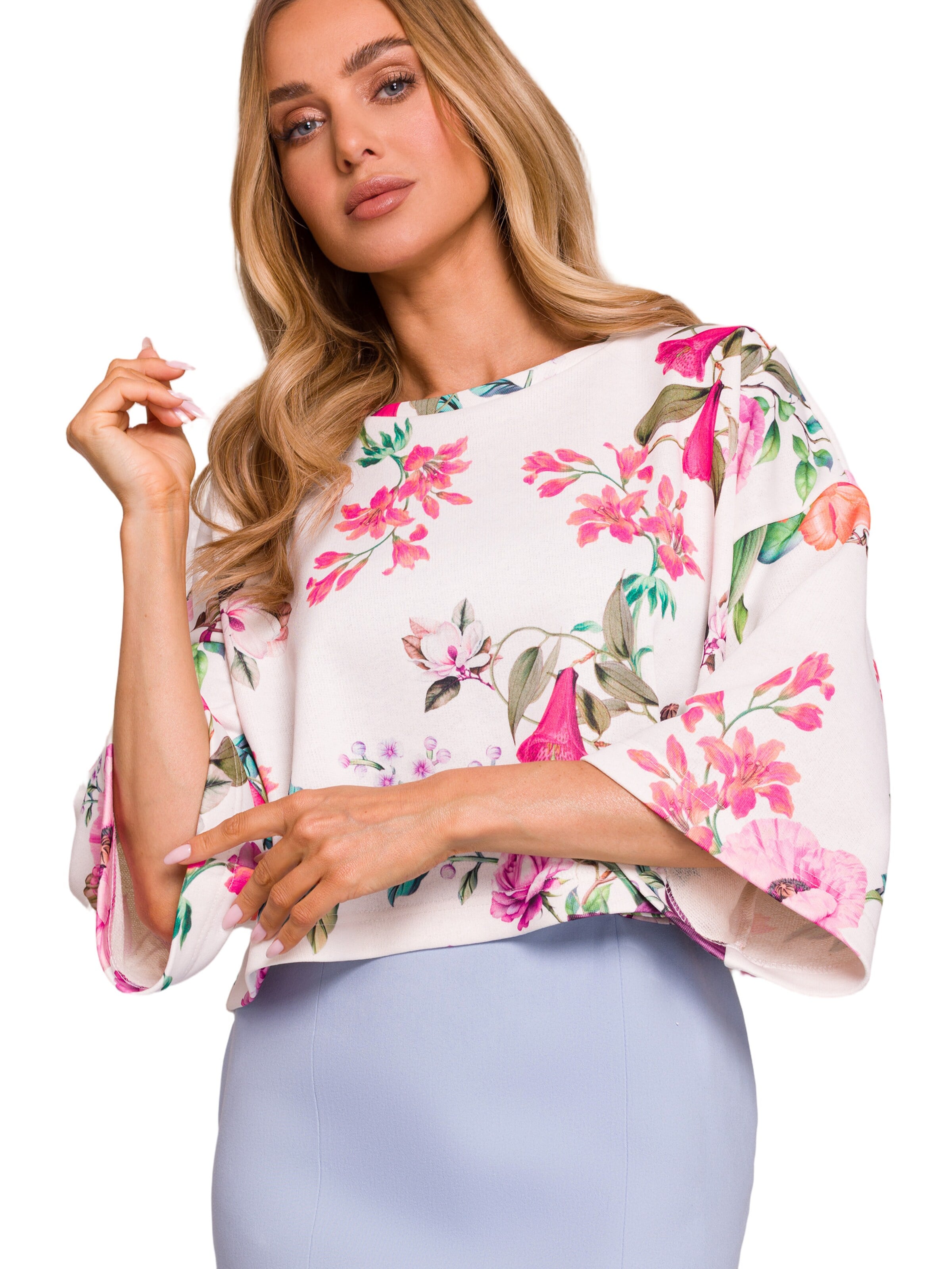 made of emotion Top 'Krótka bluza z nadrukiem' – mix barev