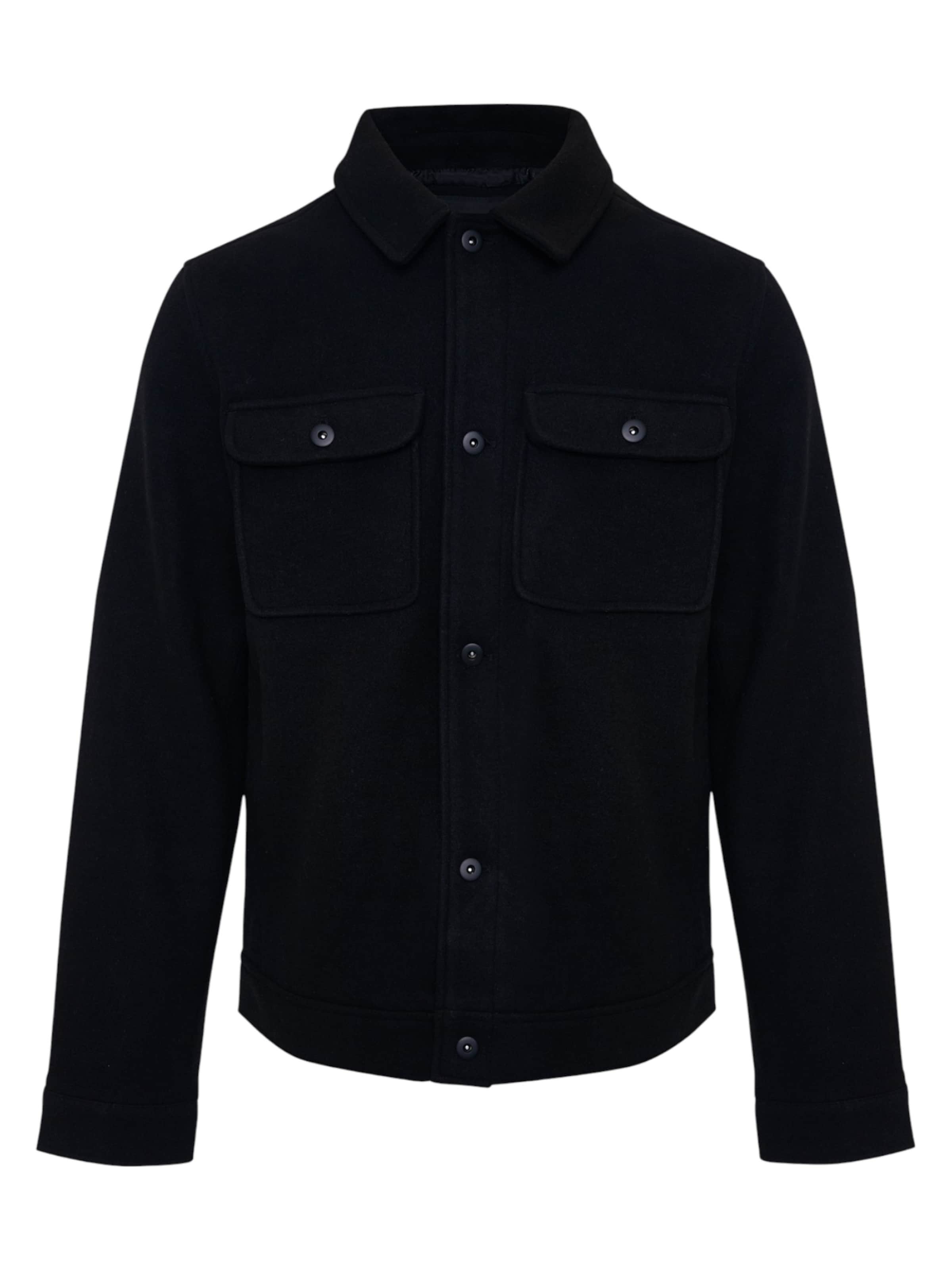 Threadbare Jacke 'Crunch' in Schwarz: Vorderseite