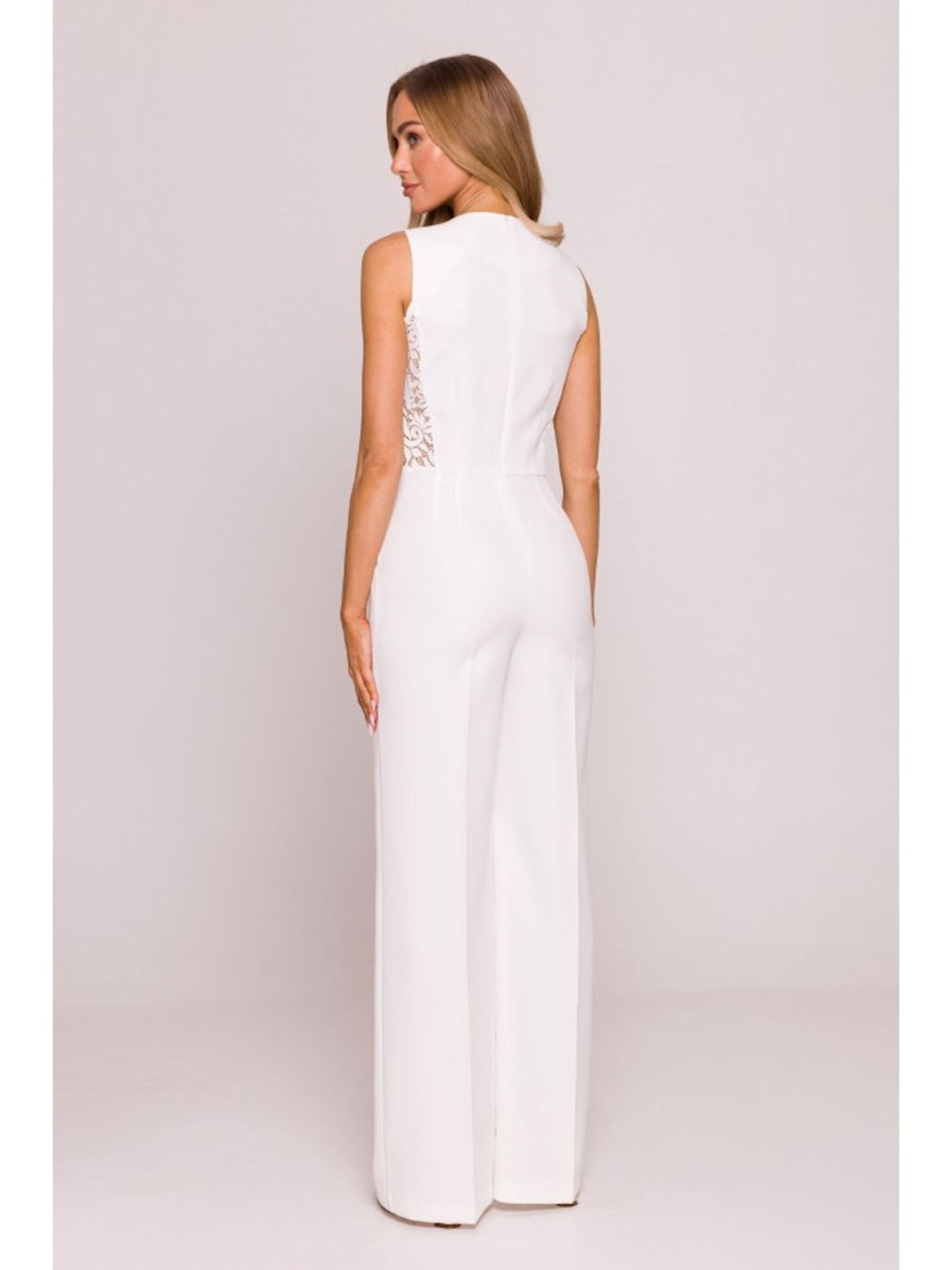 Numoco Jumpsuit 'Overall Eva'‌‌‌‌ in Weiß