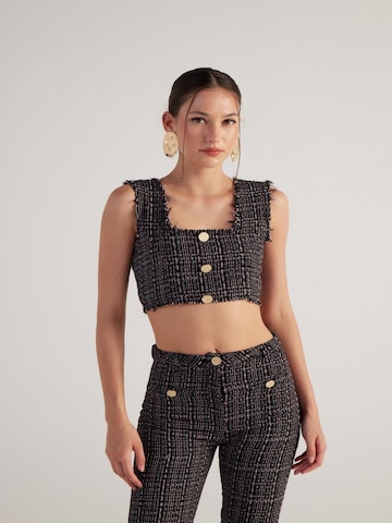 HOLLY LOLLY Top in Schwarz: Vorderseite