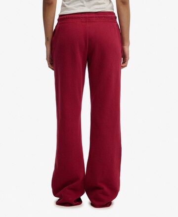 Bootcut Pantalon 'Athletic Essentials' Superdry & Co en rouge