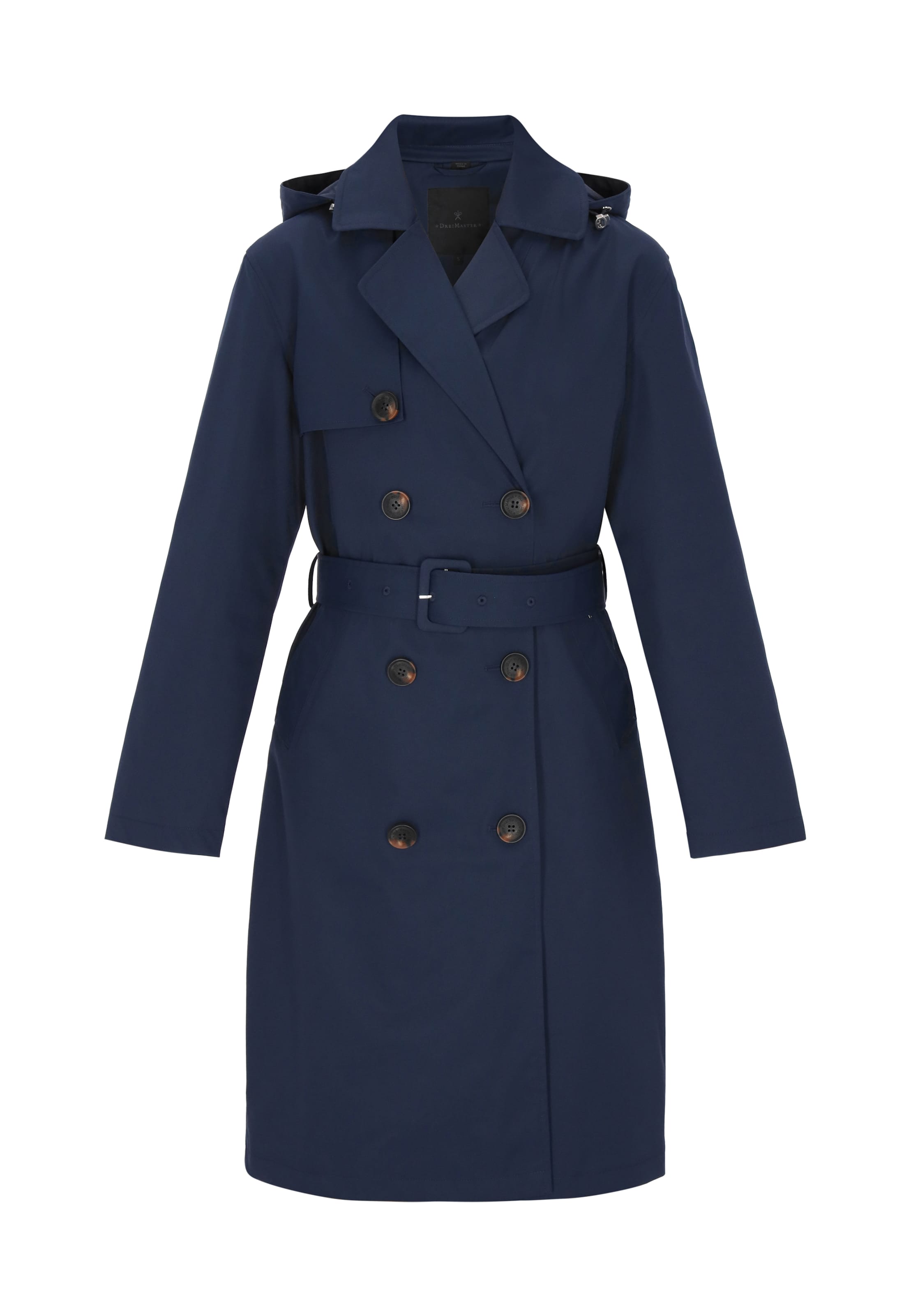 DreiMaster Klassik - Sobretudo meia-estação 'Classic' em azul: frente