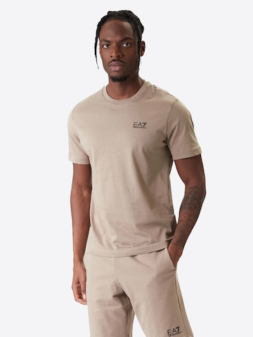 EA7 Emporio Armani Shirt 'T-shirt EA7 da Uomo - nero 8NPT250208 NEROORO' in Beige