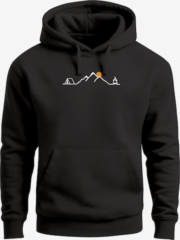 Neverless Sweatshirt 'Tent Campfire' in Schwarz: Vorderseite