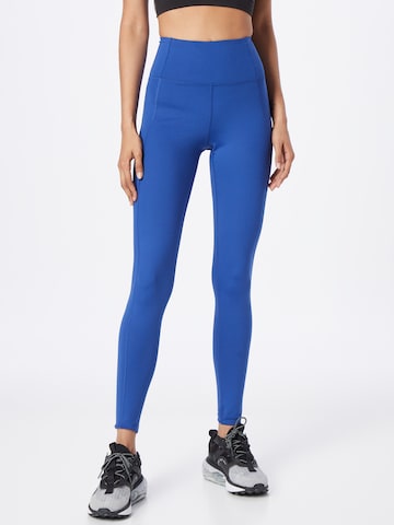 Girlfriend Collective Skinny Sports trousers in Blue: front
