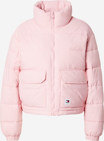 Tommy Jeans Zimní bunda – pink: přední strana