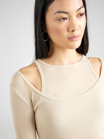 TOPSHOP - Camiseta en beige