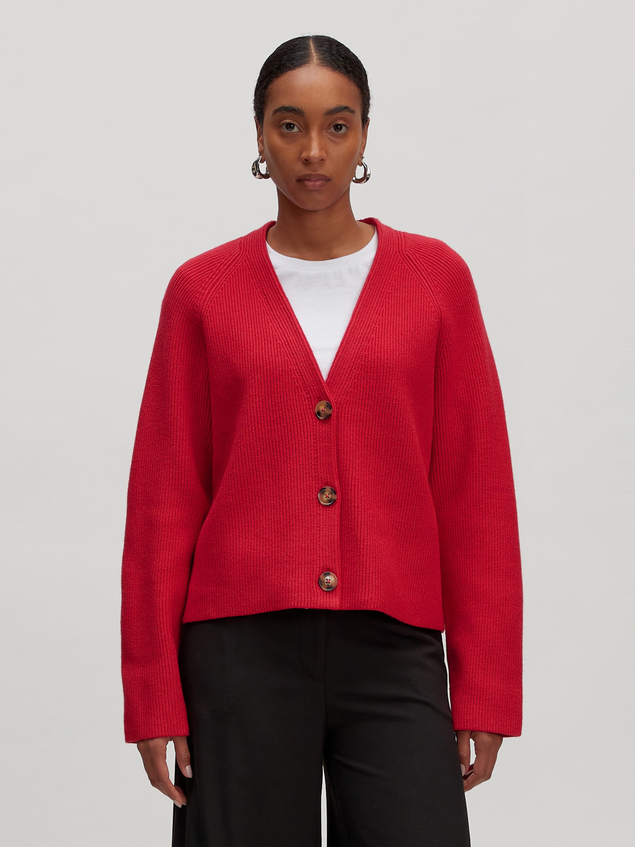 EDITED Producten Gebreid vest 'Logan' Rood