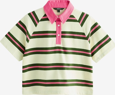 Next Poloshirt in XS in tanne / hellgrün / pink, Produktansicht