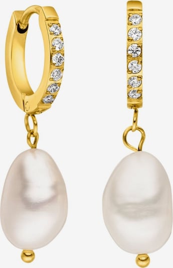 PURELEI Ohrringe 'Malahi' in gold / weiß, Produktansicht