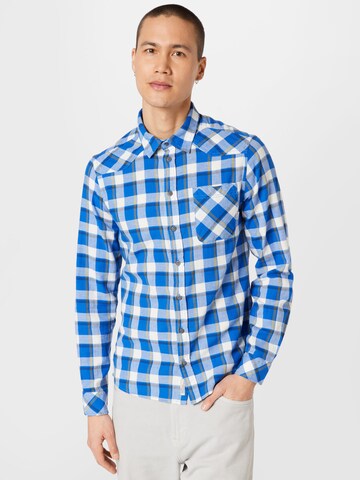 BLEND Slim fit Button Up Shirt in Blue: front