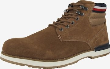 TOMMY HILFIGER Lace-Up Boots in Brown: front