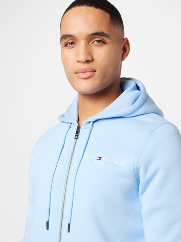 TOMMY HILFIGER Sweatjacke in Blau