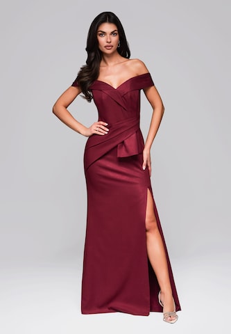 Ombre Evening dress in Red: front