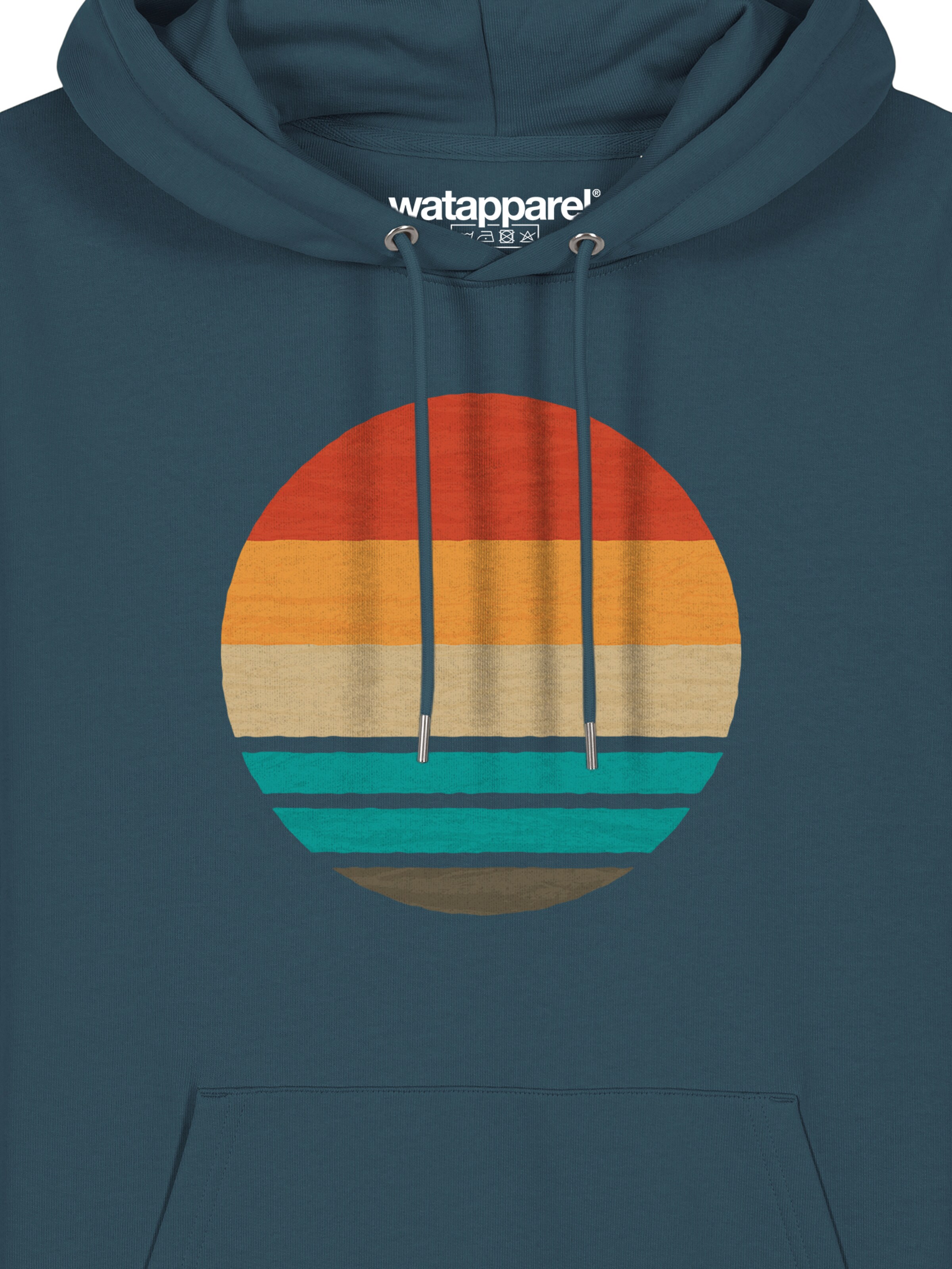 Watapparel Sweatshirt 'Retro Sunset Ocean' in Blauw
